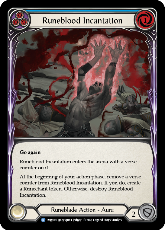 Runeblood Incantation (Blue) [EVR109] (Everfest)  1st Edition Rainbow Foil | Good Games Modbury