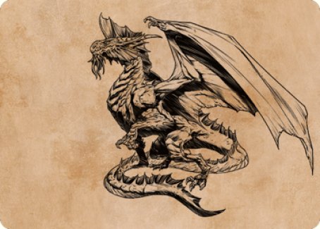 Ancient Silver Dragon Art Card (47) [Commander Legends: Battle for Baldur's Gate Art Series] | Good Games Modbury