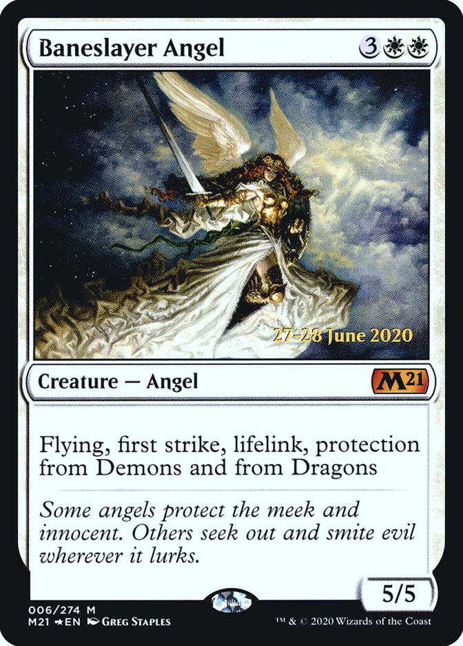 Baneslayer Angel [Core Set 2021 Prerelease Promos] | Good Games Modbury