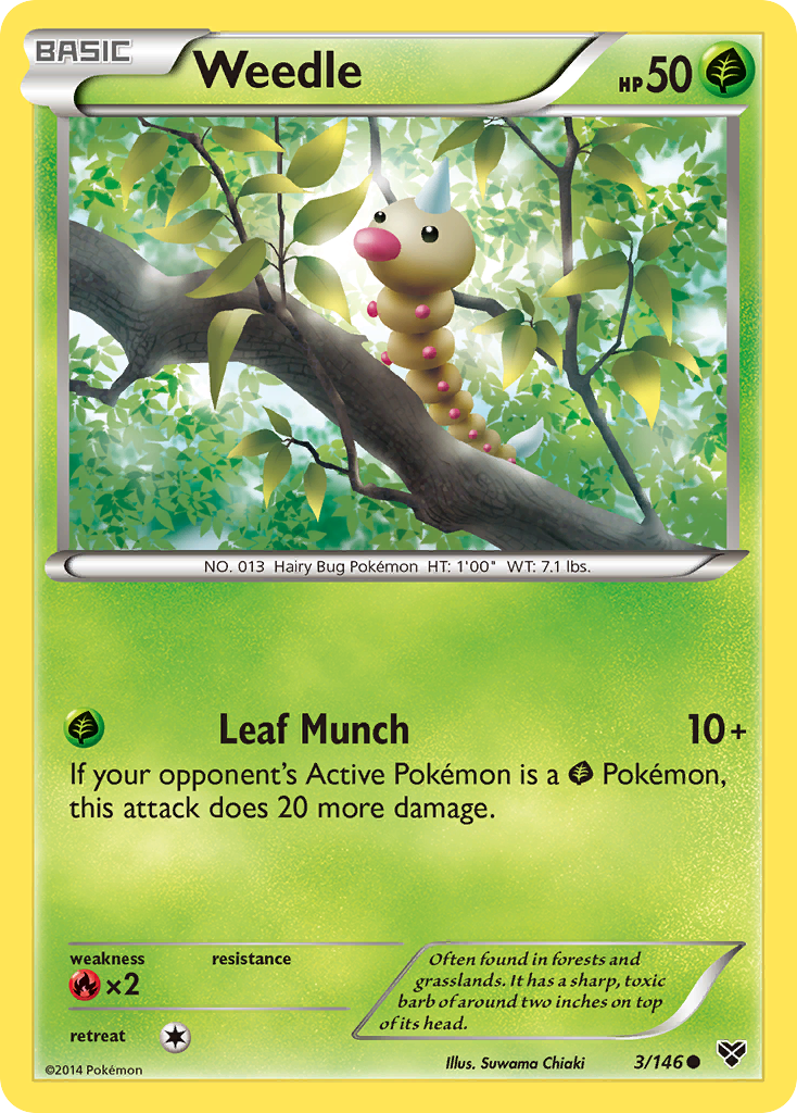 Weedle (3/146) [XY: Base Set] | Good Games Modbury