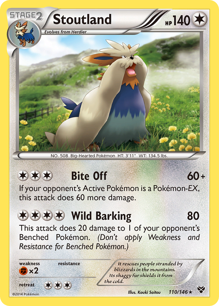 Stoutland (110/146) [XY: Base Set] | Good Games Modbury