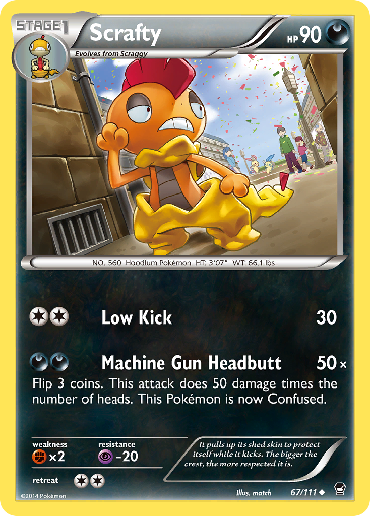 Scrafty (67/111) [XY: Furious Fists] | Good Games Modbury