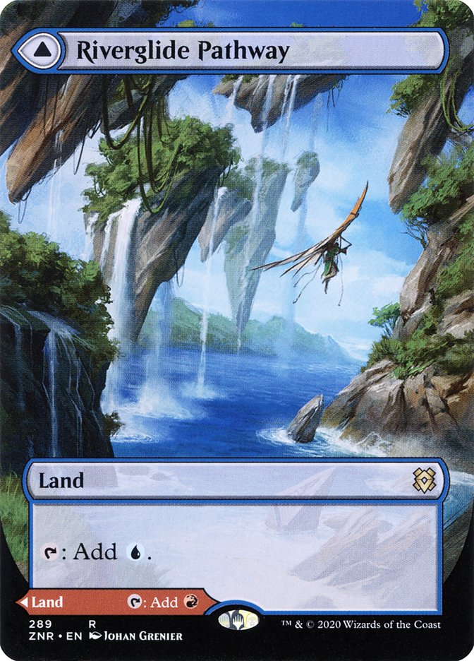 Riverglide Pathway // Lavaglide Pathway (Borderless Alternate Art) [Zendikar Rising] | Good Games Modbury