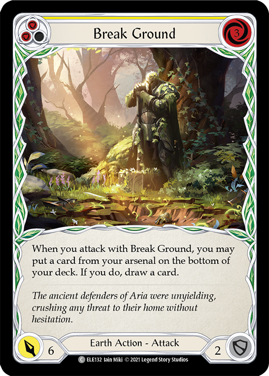 Break Ground (Yellow) [ELE132] (Tales of Aria)  1st Edition Normal | Good Games Modbury