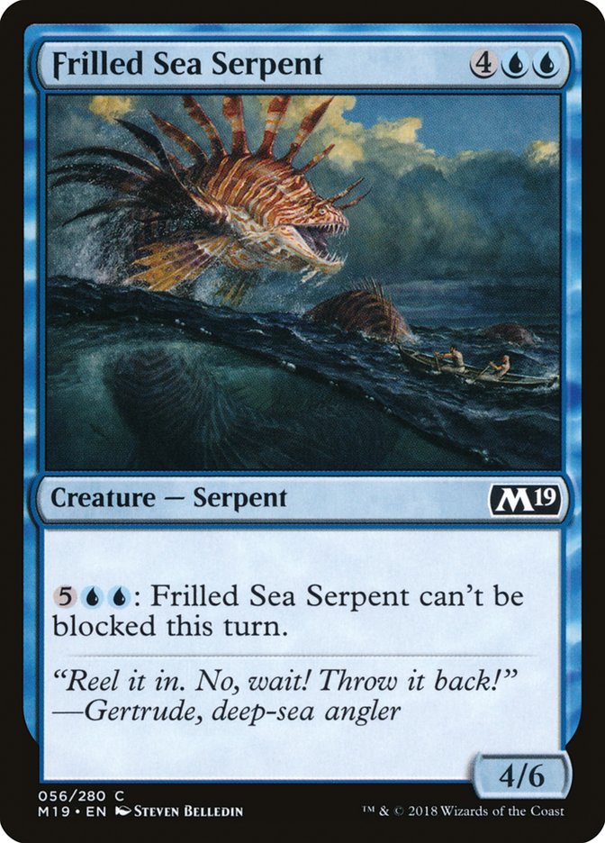 Frilled Sea Serpent [Core Set 2019] | Good Games Modbury