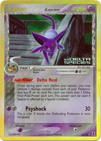 Espeon (4/113) (Delta Species) (Stamped) [EX: Delta Species] | Good Games Modbury