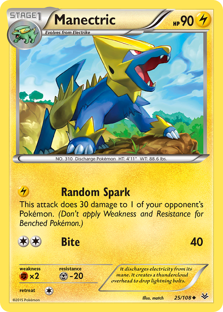 Manectric (25/108) [XY: Roaring Skies] | Good Games Modbury