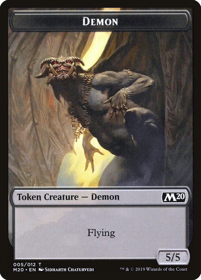 Demon Token [Core Set 2020 Tokens] | Good Games Modbury