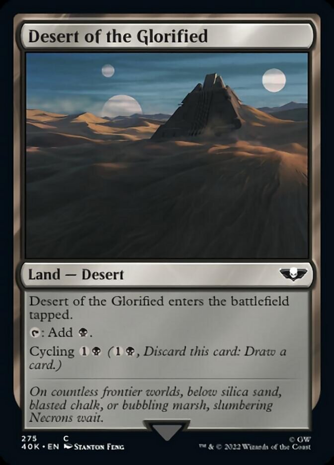 Desert of the Glorified (Surge Foil) [Universes Beyond: Warhammer 40,000] | Good Games Modbury