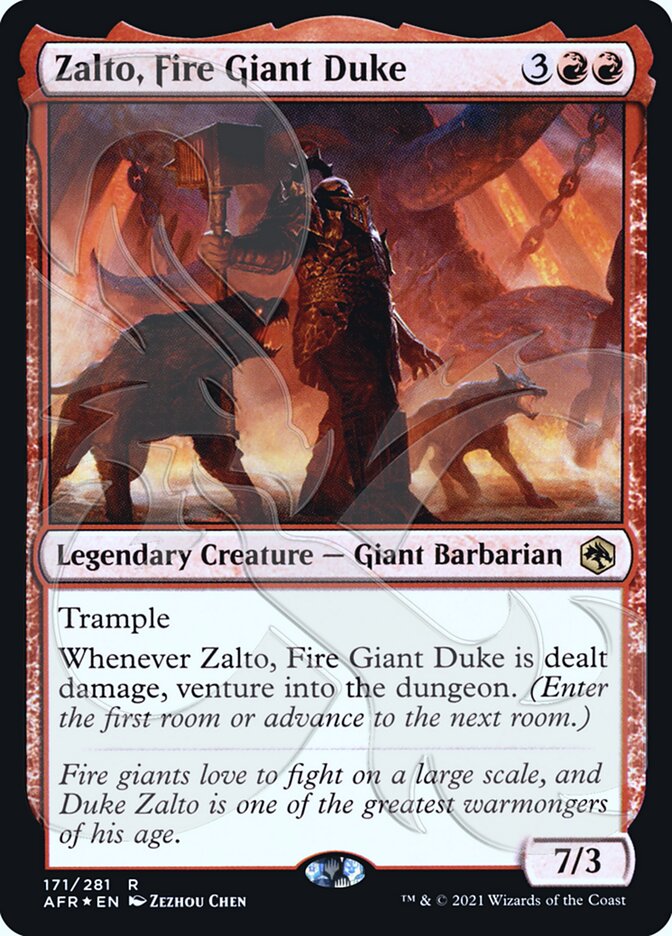 Zalto, Fire Giant Duke (Ampersand Promo) [Dungeons & Dragons: Adventures in the Forgotten Realms Promos] | Good Games Modbury