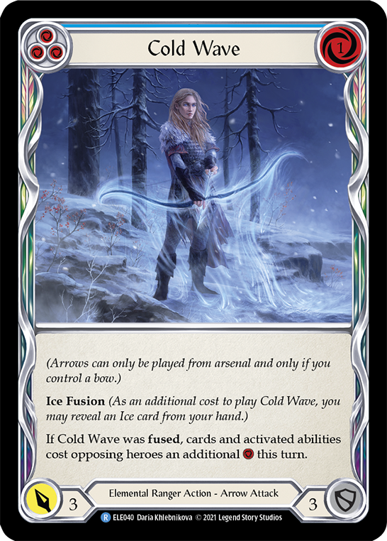 Cold Wave (Blue) [ELE040] (Tales of Aria)  1st Edition Rainbow Foil | Good Games Modbury