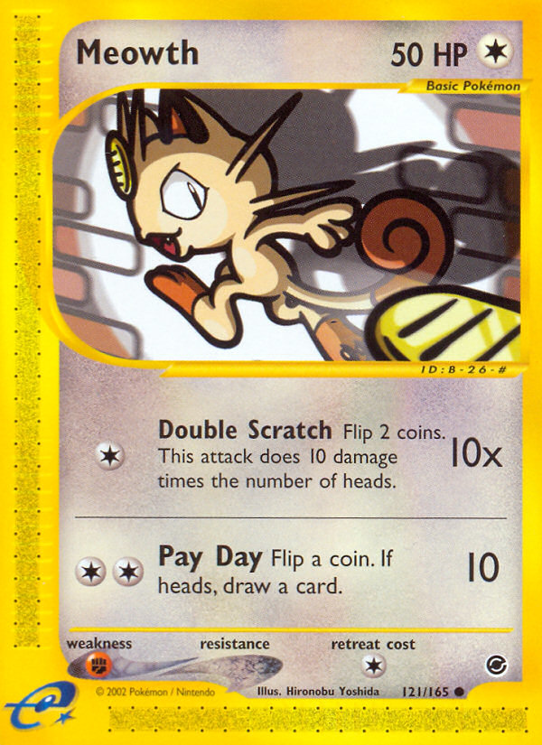 Meowth (121/165) [Expedition: Base Set] | Good Games Modbury