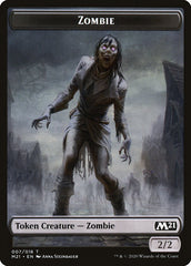 Construct // Zombie Double-Sided Token [Core Set 2021 Tokens] | Good Games Modbury