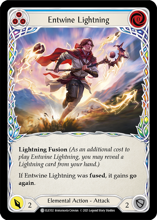 Entwine Lightning (Blue) [ELE102] (Tales of Aria)  1st Edition Rainbow Foil | Good Games Modbury