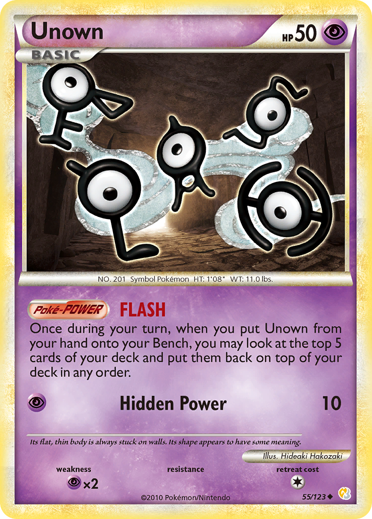 Unown (55/123) [HeartGold & SoulSilver: Base Set] | Good Games Modbury