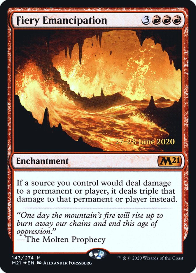 Fiery Emancipation [Core Set 2021 Prerelease Promos] | Good Games Modbury