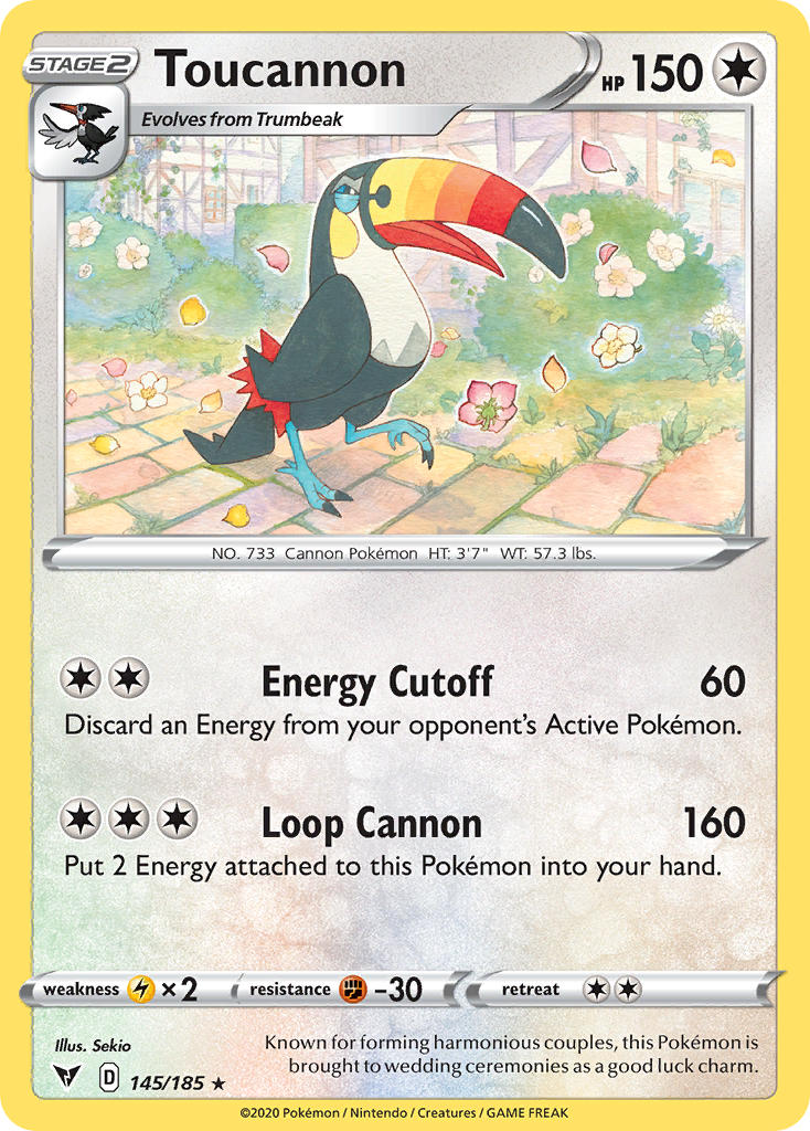 Toucannon (145/185) [Sword & Shield: Vivid Voltage] | Good Games Modbury