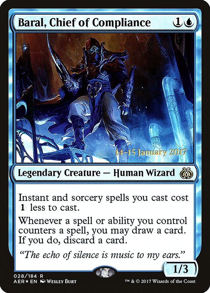 Baral, Chief of Compliance [Aether Revolt Prerelease Promos] | Good Games Modbury