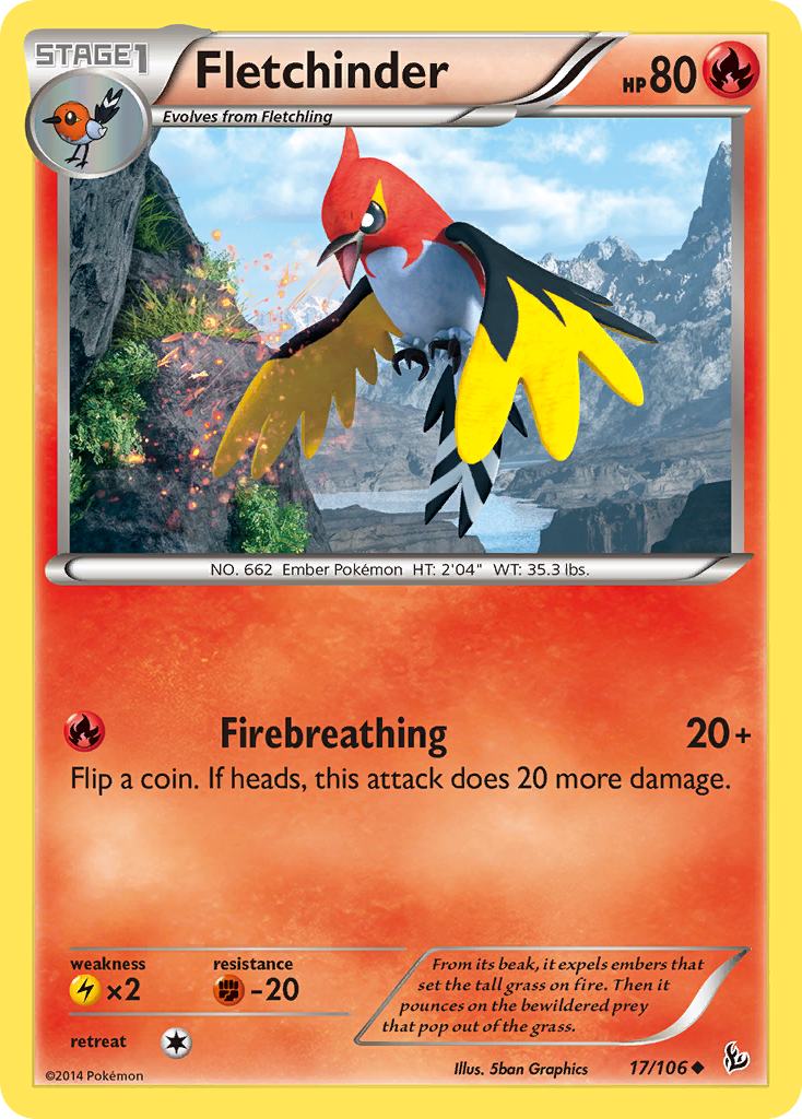 Fletchinder (17/106) [XY: Flashfire] | Good Games Modbury