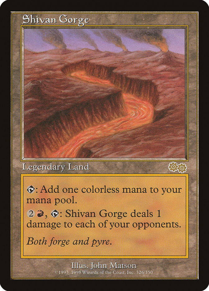 Shivan Gorge [Urza's Saga] | Good Games Modbury