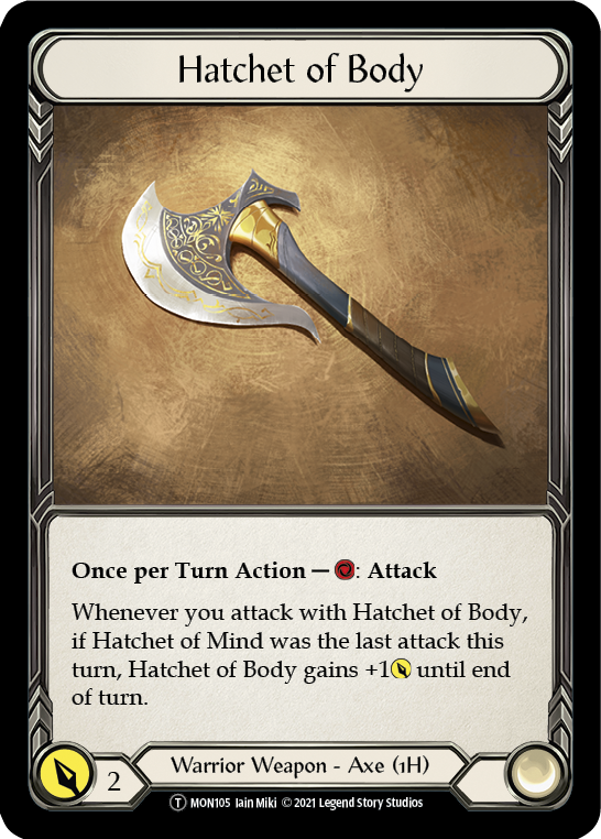 Hatchet of Body // Boltyn [U-MON105 // U-MON030] (Monarch Unlimited)  Unlimited Normal | Good Games Modbury