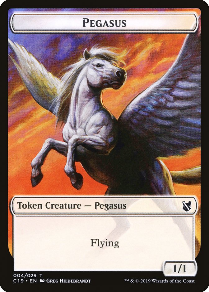 Pegasus Token [Commander 2019 Tokens] | Good Games Modbury