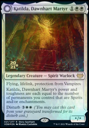 Katilda, Dawnhart Martyr // Katilda's Rising Dawn [Innistrad: Crimson Vow Prerelease Promos] | Good Games Modbury