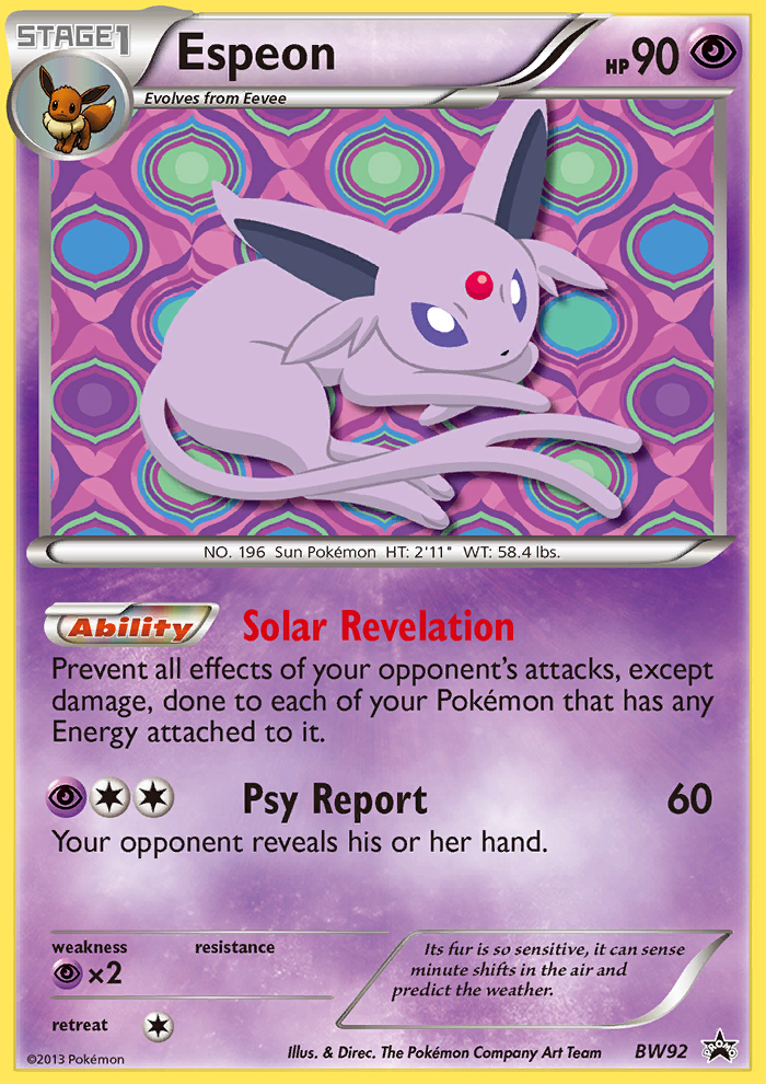 Espeon (BW92) [Black & White: Black Star Promos] | Good Games Modbury