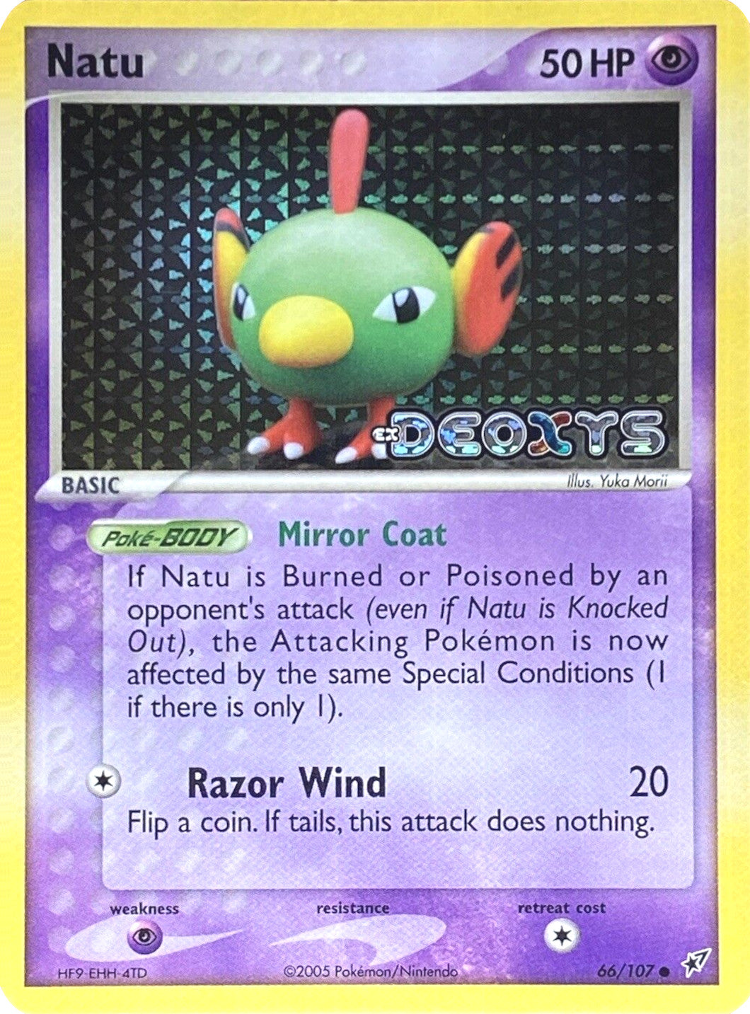 Natu (66/107) (Stamped) [EX: Deoxys] | Good Games Modbury