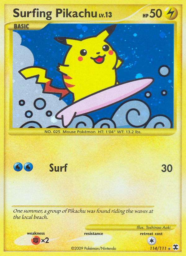 Surfing Pikachu (114/111) [Platinum: Rising Rivals] | Good Games Modbury