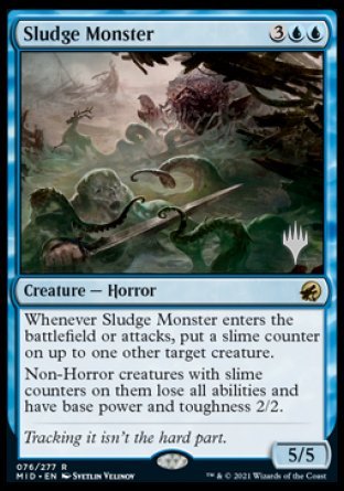 Sludge Monster (Promo Pack) [Innistrad: Midnight Hunt Promos] | Good Games Modbury