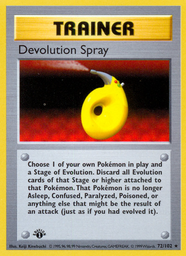 Devolution Spray (72/102) (Shadowless) [Base Set 1st Edition] | Good Games Modbury
