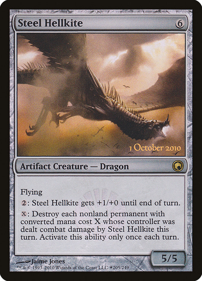 Steel Hellkite [Scars of Mirrodin Prerelease Promos] | Good Games Modbury