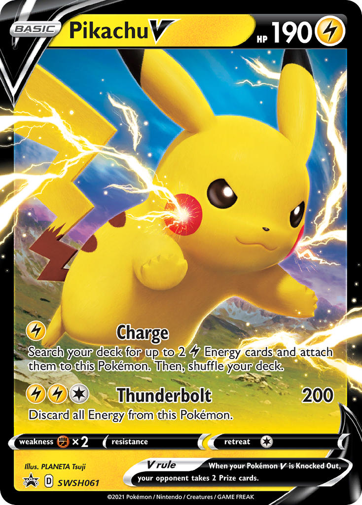 Pikachu V (SWSH061) (Jumbo Card) [Sword & Shield: Black Star Promos] | Good Games Modbury