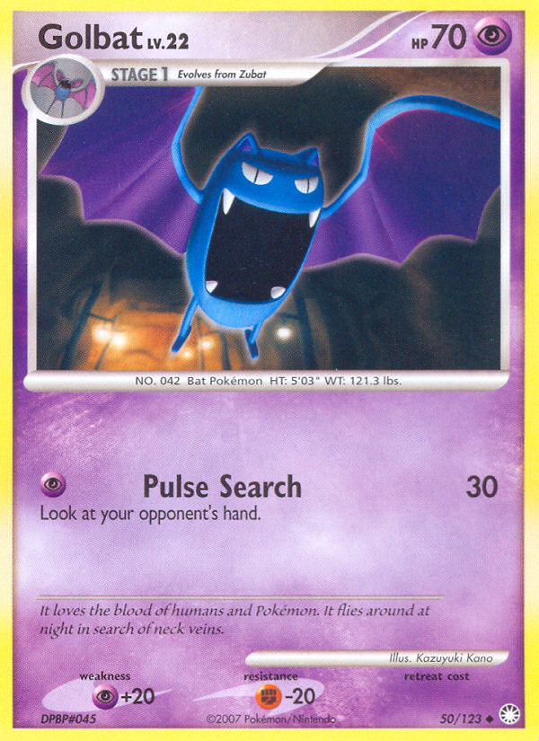 Golbat (50/123) [Diamond & Pearl: Mysterious Treasures] | Good Games Modbury