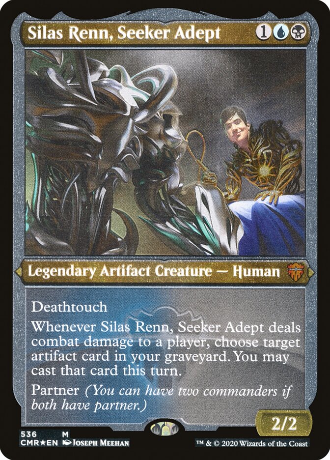 Silas Renn, Seeker Adept (Etched) [Commander Legends] | Good Games Modbury