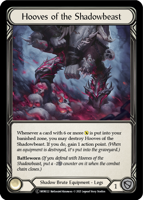 Hooves of the Shadowbeast [U-MON122-RF] (Monarch Unlimited)  Unlimited Rainbow Foil | Good Games Modbury