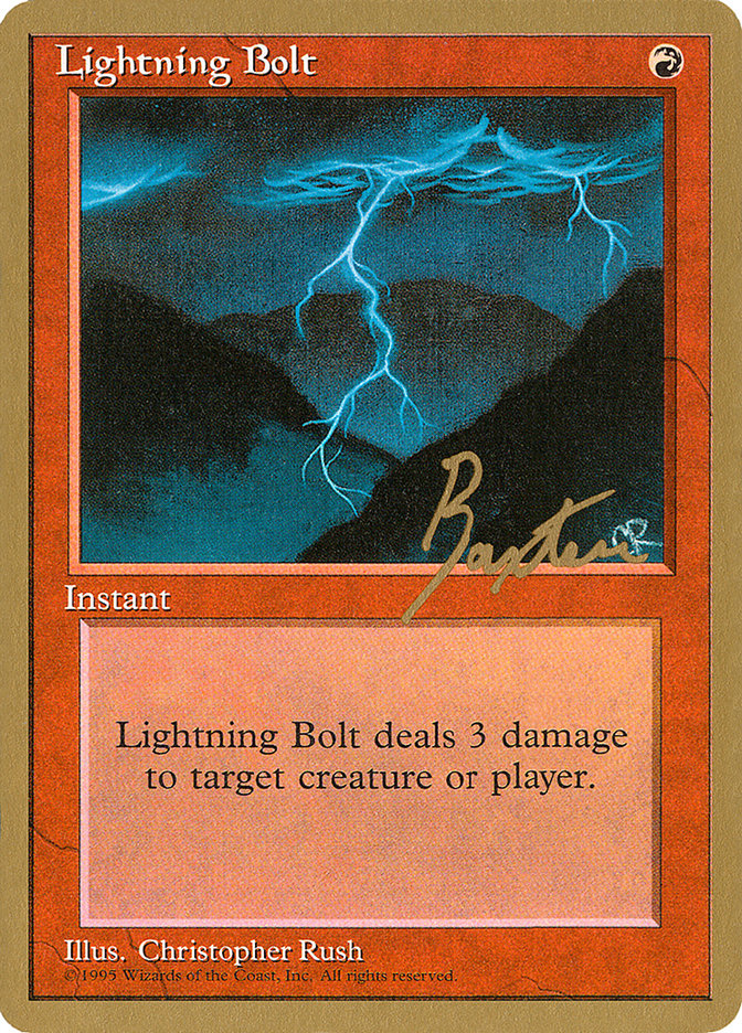 Lightning Bolt (George Baxter) [Pro Tour Collector Set] | Good Games Modbury