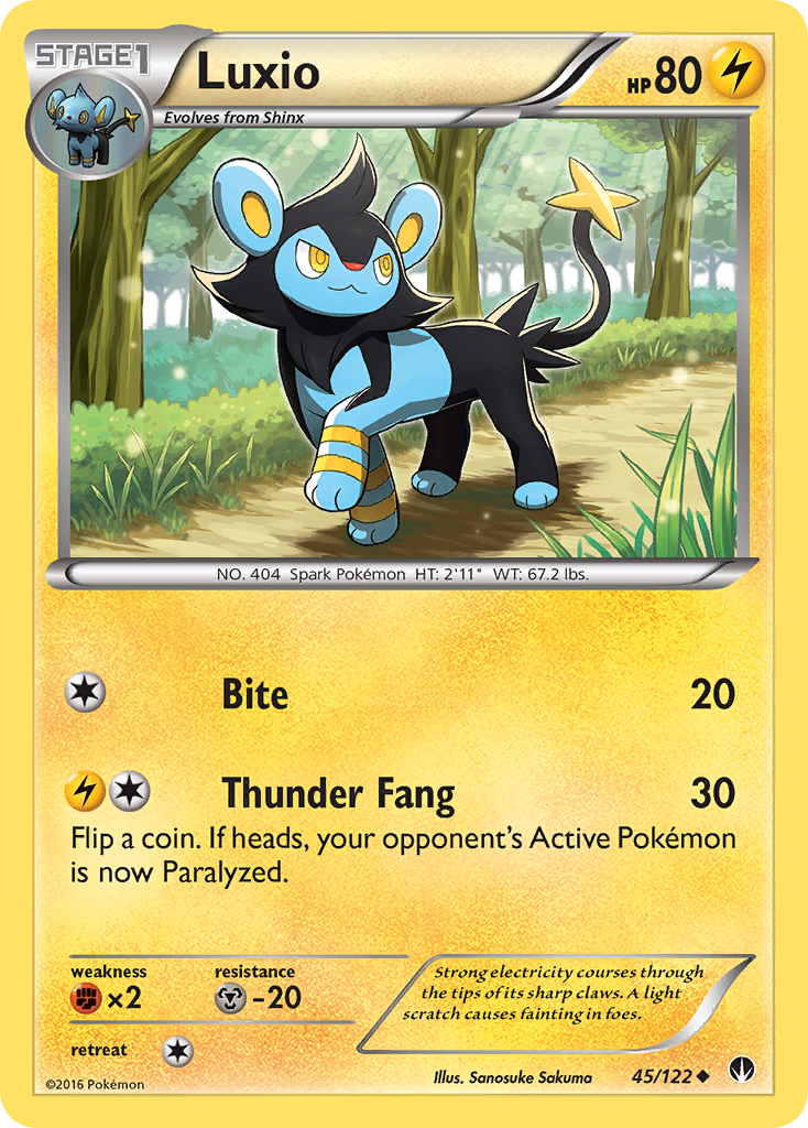 Luxio (45/122) [XY: BREAKpoint] | Good Games Modbury