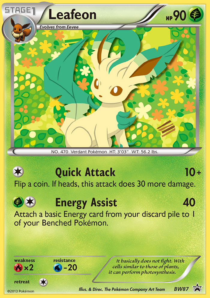 Leafeon (BW87) [Black & White: Black Star Promos] | Good Games Modbury