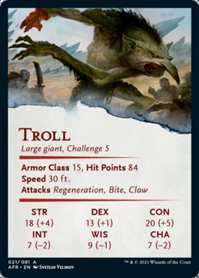 Troll Art Card [Dungeons & Dragons: Adventures in the Forgotten Realms Art Series] | Good Games Modbury