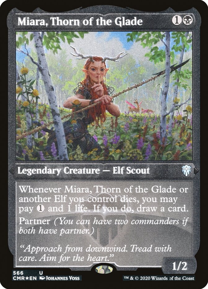 Miara, Thorn of the Glade (Etched) [Commander Legends] | Good Games Modbury