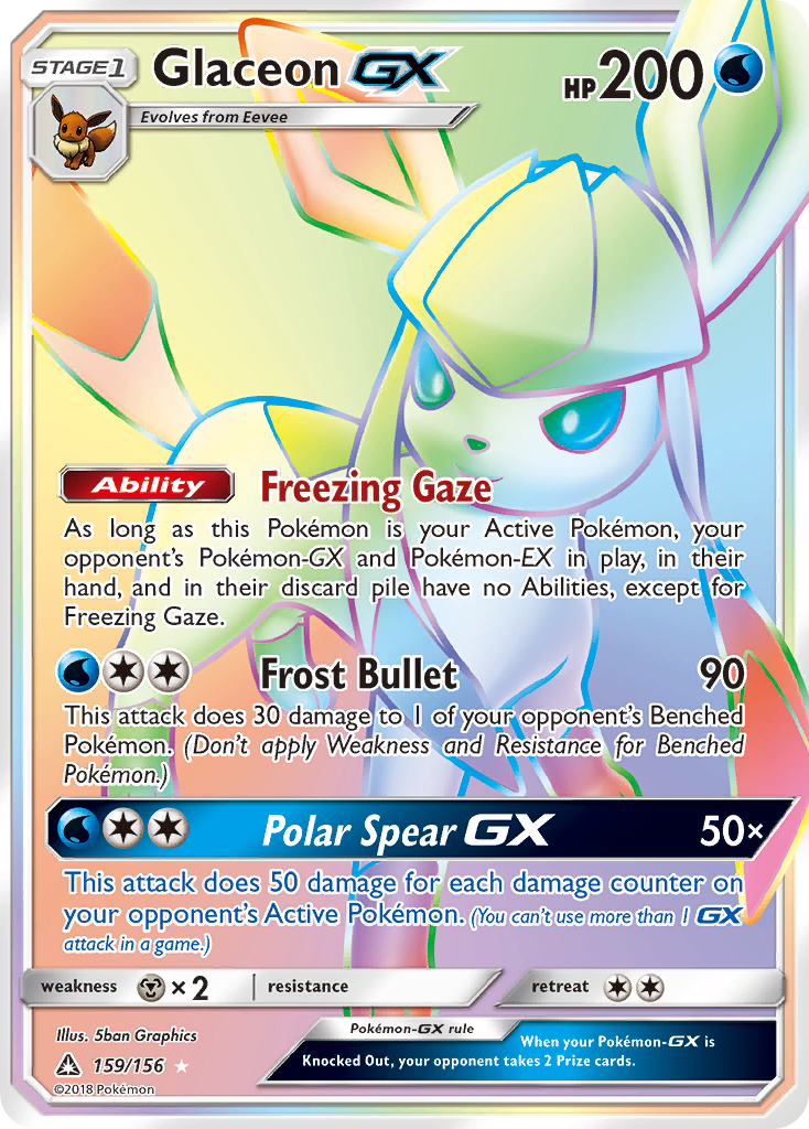 Glaceon GX (159/156) [Sun & Moon: Ultra Prism] | Good Games Modbury