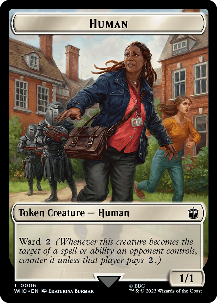 Human (0006) // Beast Double-Sided Token [Doctor Who Tokens] | Good Games Modbury