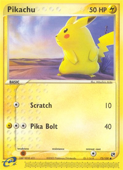 Pikachu (72/100) [EX: Sandstorm] | Good Games Modbury