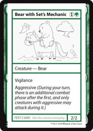 Bear with Set's Mechanic (2021 Edition) [Mystery Booster Playtest Cards] | Good Games Modbury