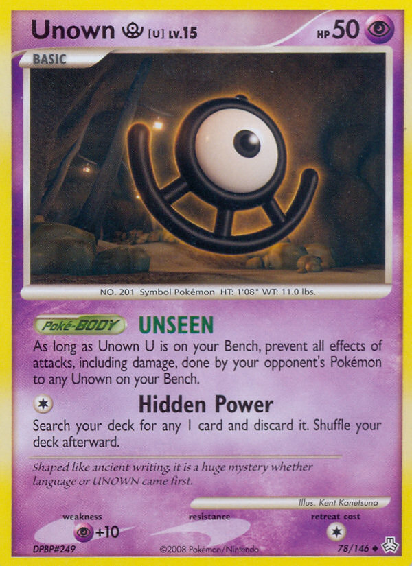 Unown U (78/146) [Diamond & Pearl: Legends Awakened] | Good Games Modbury