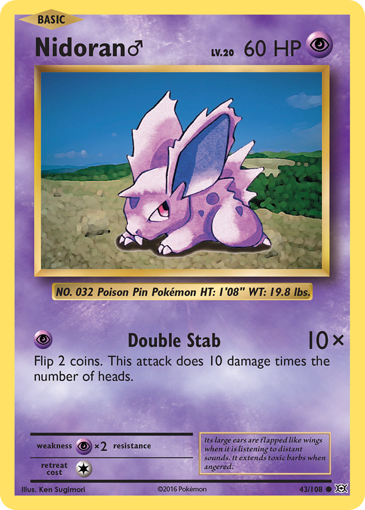 Nidoran (43/108) (Male) [XY: Evolutions] | Good Games Modbury