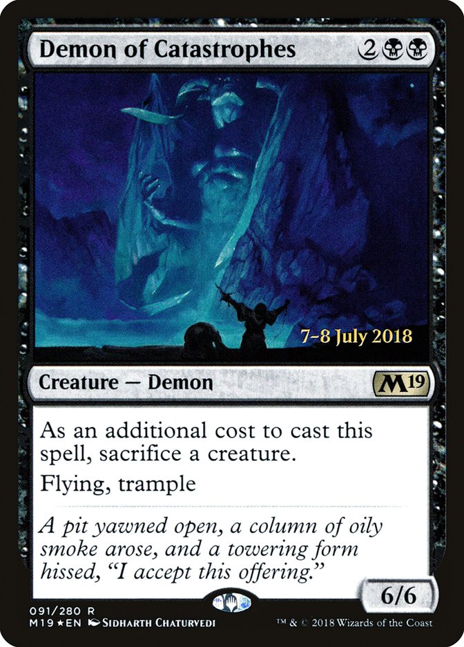 Demon of Catastrophes [Core Set 2019 Prerelease Promos] | Good Games Modbury