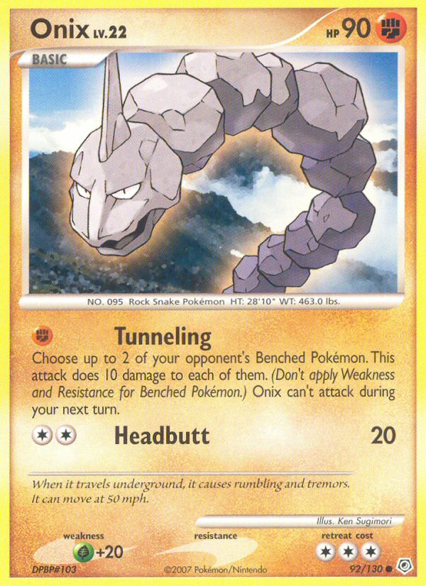 Onix (92/130) [Diamond & Pearl: Base Set] | Good Games Modbury